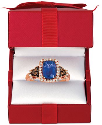 Le Vian - Blueberry Tanzanite&reg; (2 ct. t.w.), Nude Diamonds™ (1/3 ct. t.w.) & Chocolate Diamonds&reg; (1/8 ct. t.w.) Ring Set in 14k Strawberry Gold&reg;