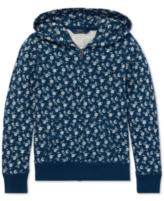 Polo Ralph Lauren - Big Girls Floral-Print Cotton Hoodie