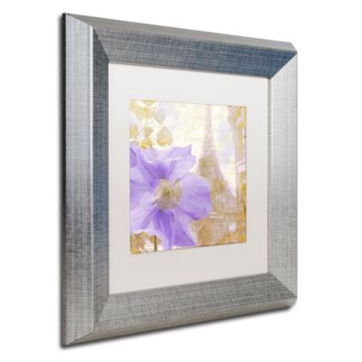 Color Bakery 'Purple Paris Ii' Matted Framed Art, 11" x 11"