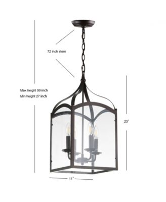 Ruth 4-Light Lantern Metal, Glass Led Pendant