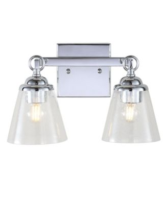 Marion 2-Light Hurricane Metal, Glass Vanity Light
