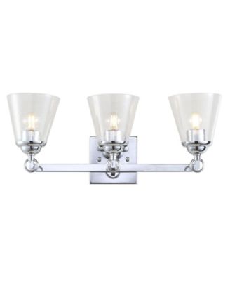 Marion 3-Light Hurricane Metal, Glass Vanity Light