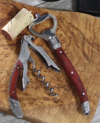 Laguiole Bottle Opener Bar Set with Pakkawood Handles, 2 Piece.