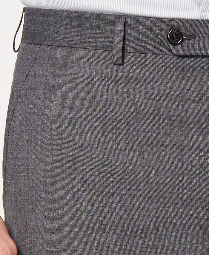 Louis Raphael Stretch Windowpane Slim Fit Flat Front Suit Separate Pant -  Macy's