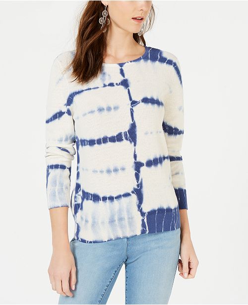 INC International Concepts INC Cotton TieDye Sweater, Created for Macy
