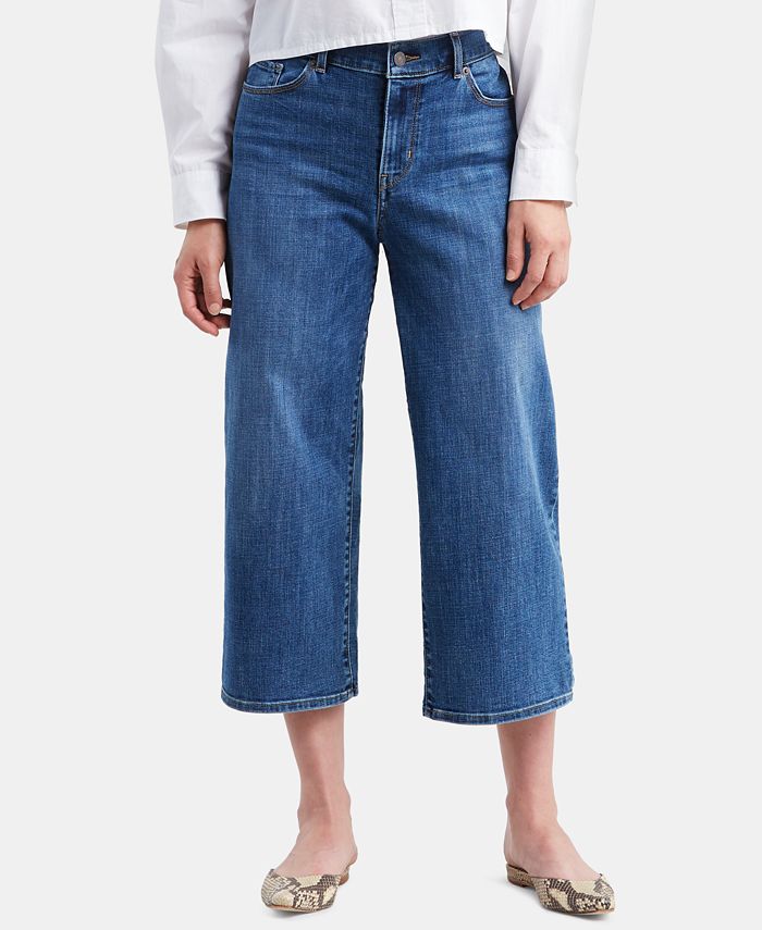 Levi's Cropped Wide-Leg Jeans - Macy's