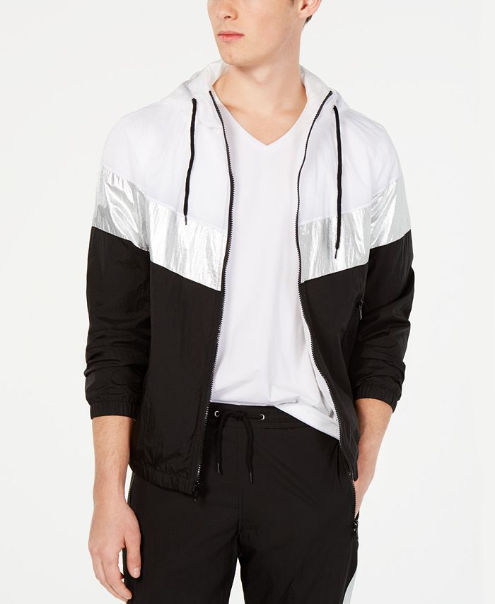 Inc men's colorblocked hooded sweater clearance