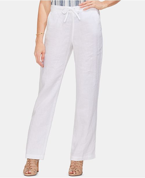 Vince Camuto Linen Drawstring Wide Leg Pants Reviews Women