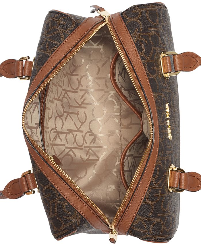 Calvin Klein Mercy Signature Satchel Macy's