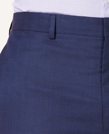 Marc New York Men's Modern Fit Plaid Suit Blue Size 39