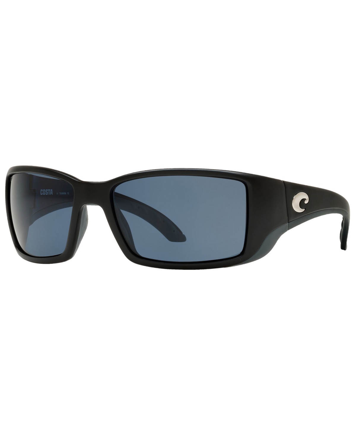 Costa Del Mar Polarized Sunglasses, Blackfin Polarized 60p In Black Matte,grey