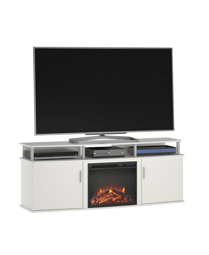 Ameriwood Home Delmar Electric Fireplace Tv Console For Tvs Up To 70