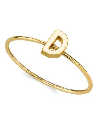 14K Gold-tone Initial Ring