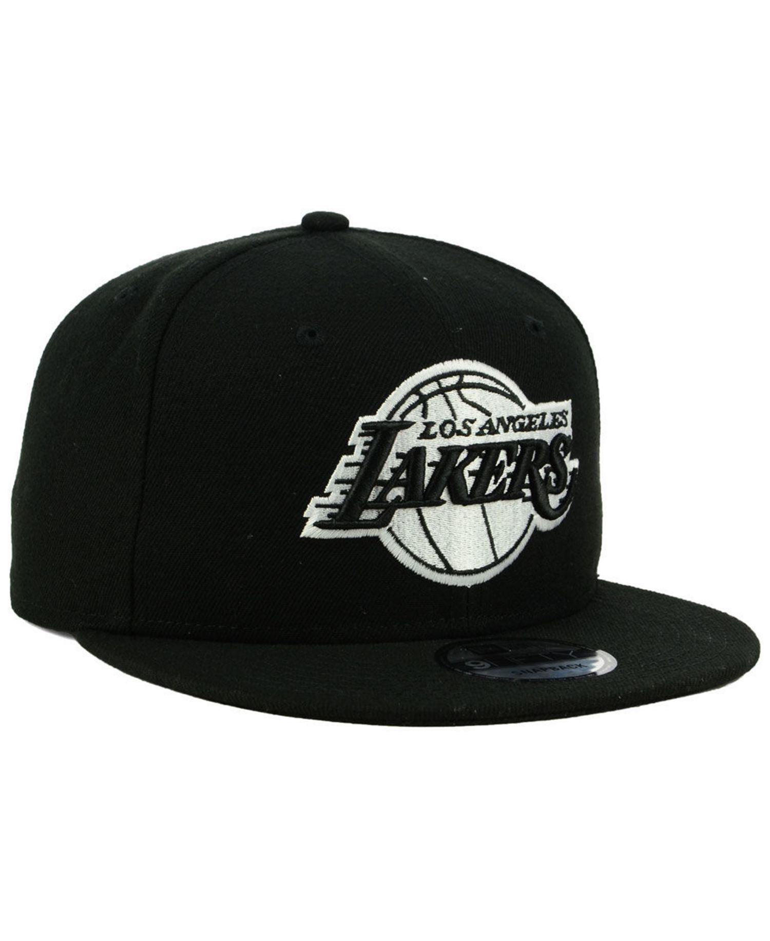 Los Angeles Lakers Black White 9FIFTY Snapback Cap