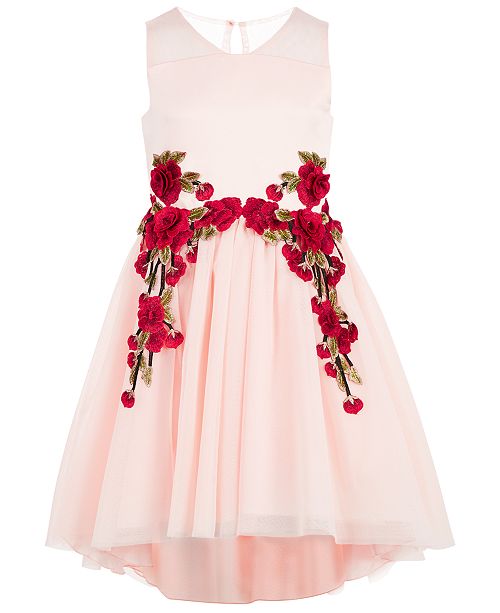 Nanette Lepore Rose Applique Party Dress Big Girls 7 16