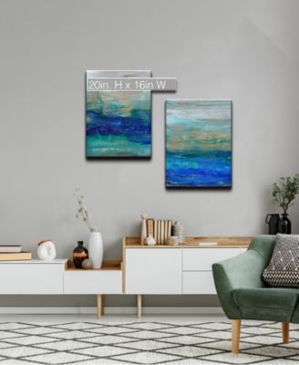Ready2HangArt 'Ocean Spray' 2 Piece Abstract Canvas Wall Art Set