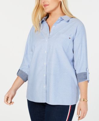 macy's tommy hilfiger plus size tops