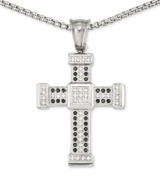 LEGACY on sale for MEN by Simone Sm Mens Crystal Cross 24 Pendan Stainless Steel 24