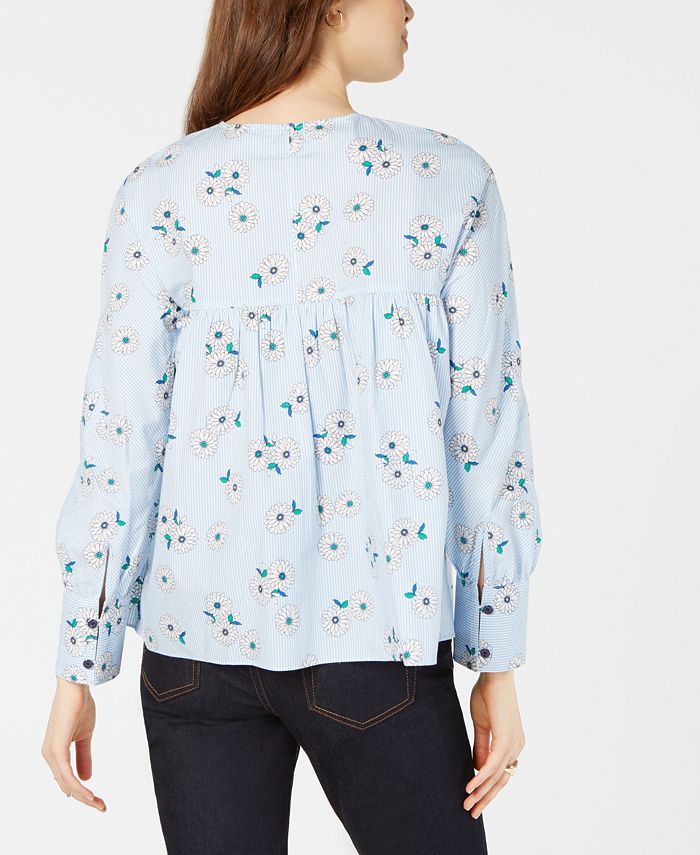 Tommy Hilfiger Cotton Floral-Print Popover Shirt, Created for Macy's ...