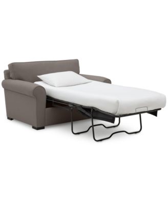 Astra 59" Roll Arm Fabric Chair Bed