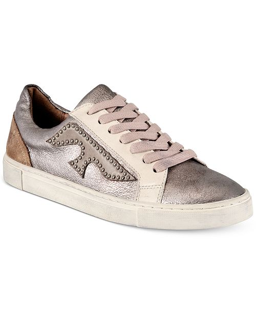 Frye Women S Ivy Logo Patch Low Sneakers Reviews Athletic