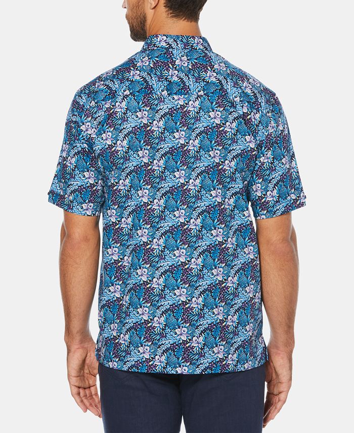 Cubavera Men's Mini Tropical Print Short-Sleeve Shirt & Reviews ...