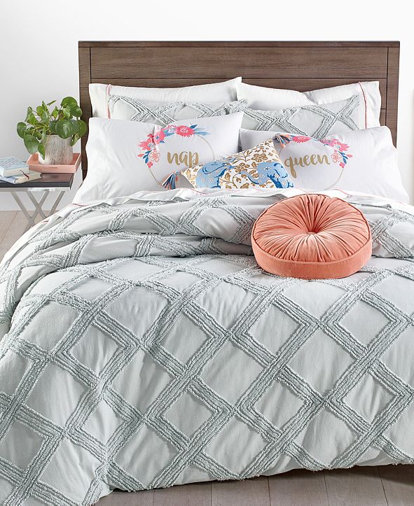 Martha Stewart Collection Chenille Trellis Bedding Collection, Created for Macy&#39;s & Reviews ...