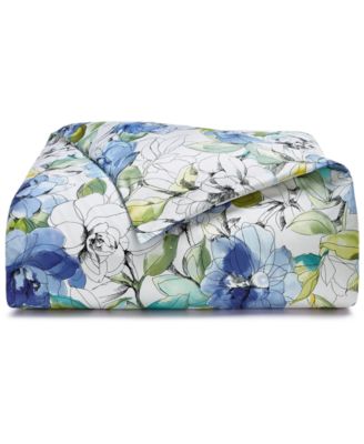 Charter Club Closeout! Sketch Floral Cotton 300 Thread Count 3-Pc. King Duvet Cover Set, Created for Macy's 