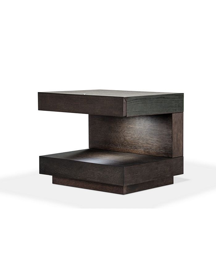 VIG Furniture Modrest Esso Modern Brown Oak Nightstand Macy's