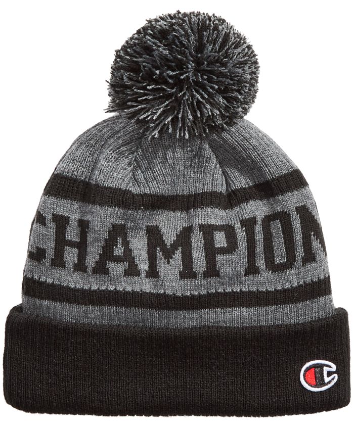 Champion Men's Cuffed Pom Pom Beanie Macy's