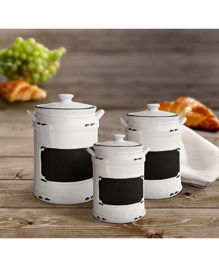 American Atelier Jay Imports Vintage Black Canister, Set of 3 Macy's