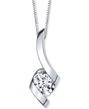 image of Sirena Diamond Pendant Necklace in 14k White Gold (1/2 ct. t.w.)