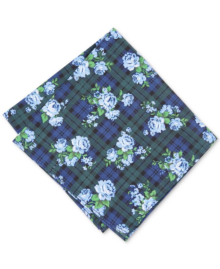 Bar III Men's Rose Tartan Pocket Square, Created for Macy's Macy's