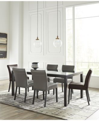 tate leather parsons dining chair