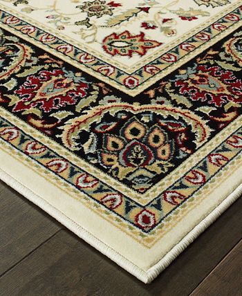 Oriental Weavers - Kashan 108X Ivory/Black 5'3" x 7'6" Area Rug