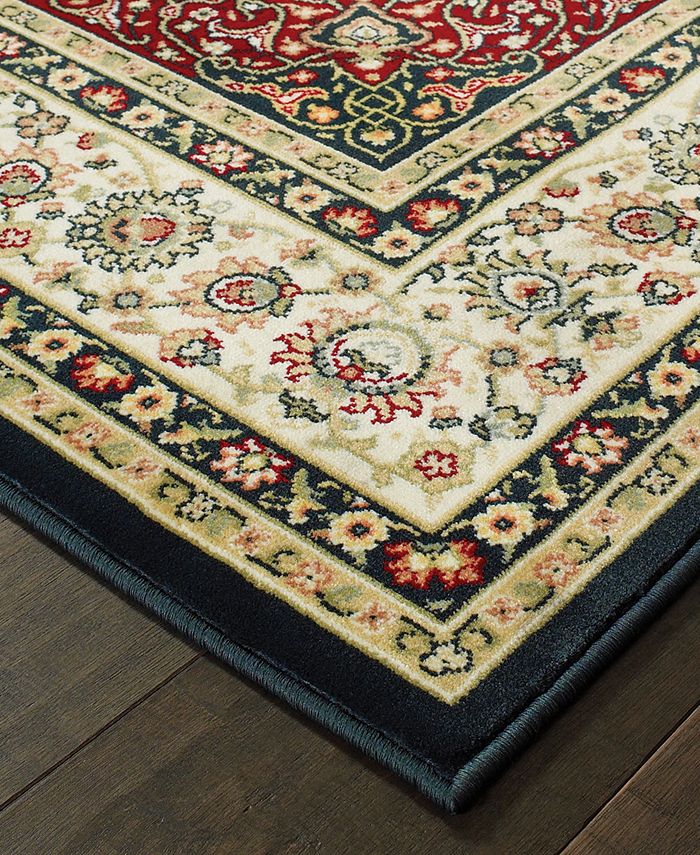 Oriental Weavers Kashan 119U Navy/Ivory 7'10" x 10'10" Area Rug Macy's