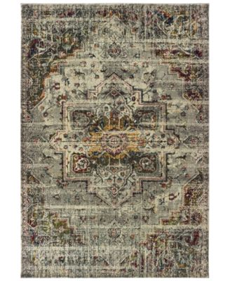 Oriental Weavers - Mantra 1901X Gray/Ivory 3'10" x 5'5" Area Rug