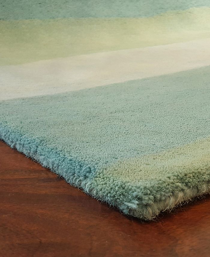 Liora Manne' Piazza 7281 Stripes Sea Breeze 2'3" x 8' Runner Area Rug