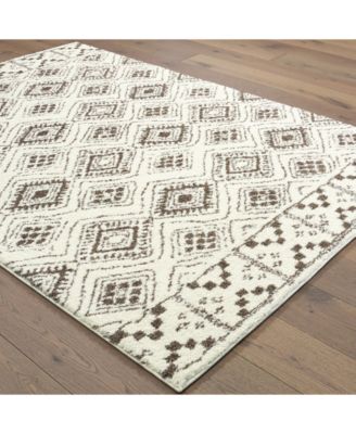 Verona Shag 1330W Ivory/Brown 5'3" x 7'6" Area Rug