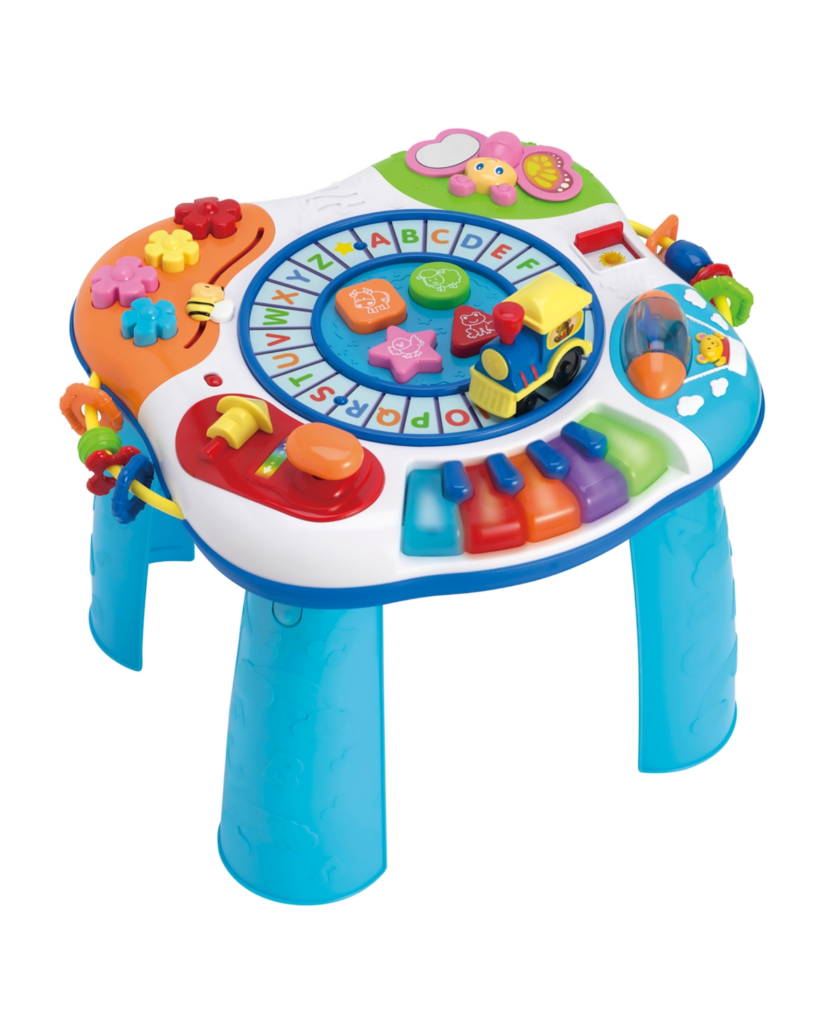Winfun Letter Train And Piano Activity Table In Baby Blue