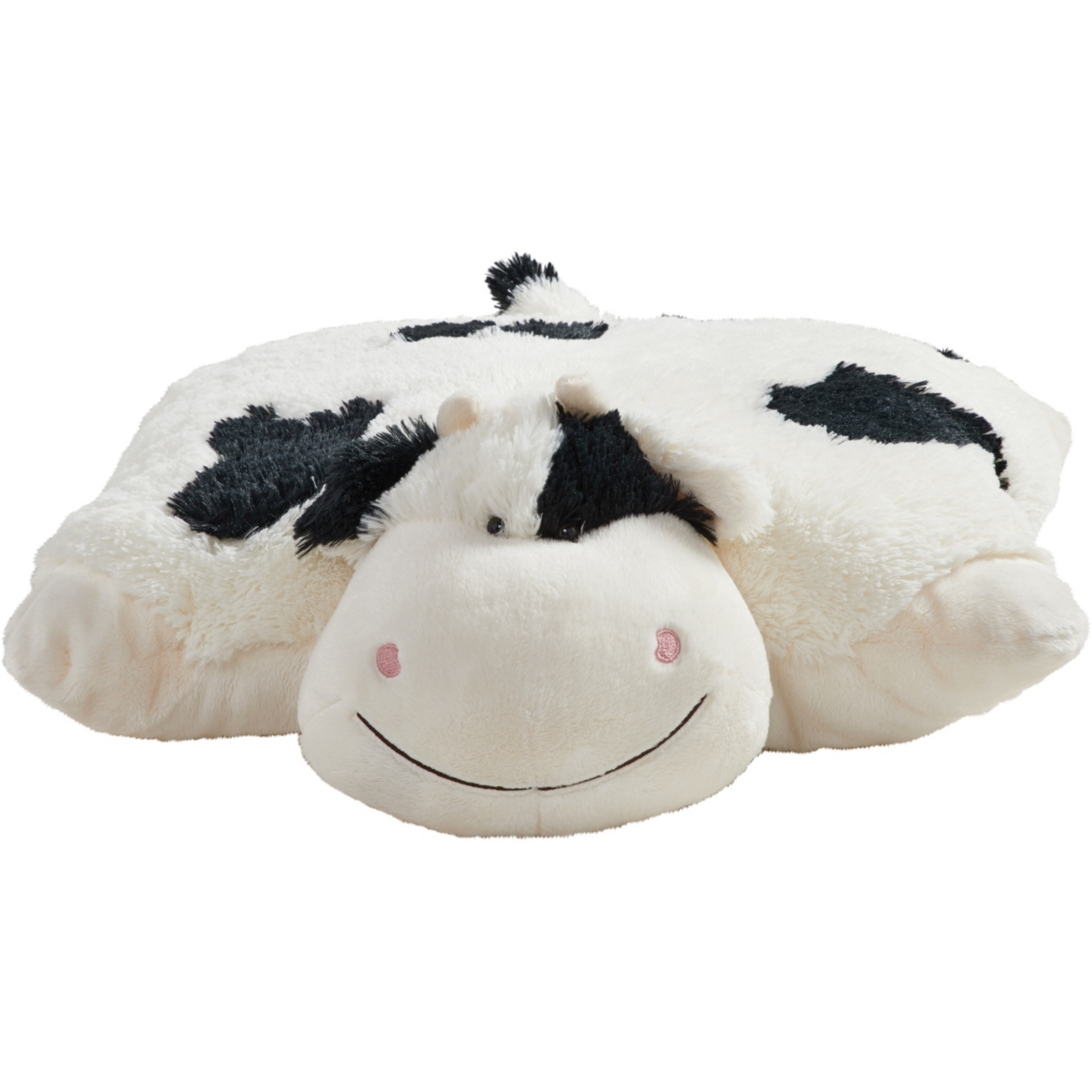 Shop Pillow Pets Signature Cozy Cow Stuffed Animal Plush Toy In Open White