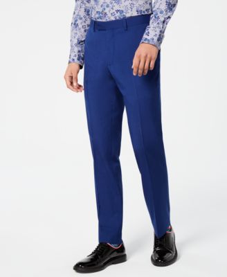 Nick Graham Men's Slim-Fit Stretch Hot Blue Suit