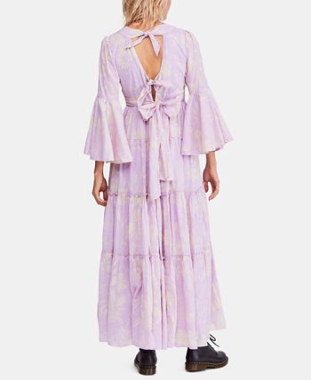 Free People Cotton Printed Carmen Tie Back Maxi Dress Macy s