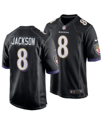 Men's Baltimore Ravens Lamar Jackson Nike Black Game Jersey