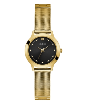 image of Guess Women-s Gold Mesh Diamond Watch 25MM, Created for Macy-s