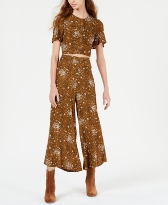 Free People - Hazy Daze Printed Cropped Pant Set