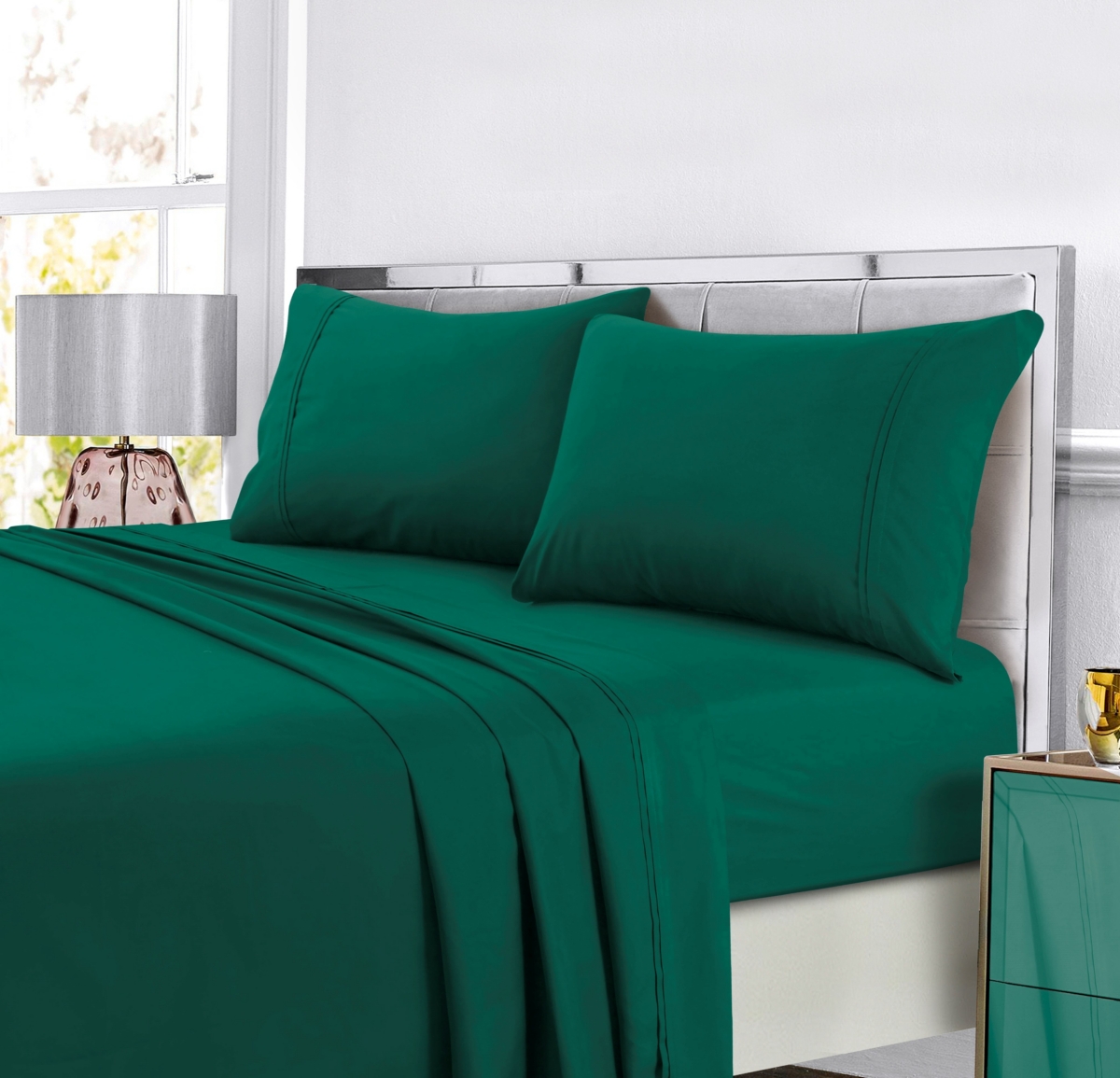 Tribeca Living Super Soft Solid Dp Easy-Care Extra Deep Pocket Sheet Set
