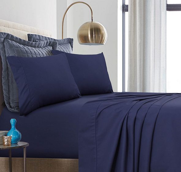 Tribeca Living 500 Thread Count Cotton Percale Extra Deep Pocket Full