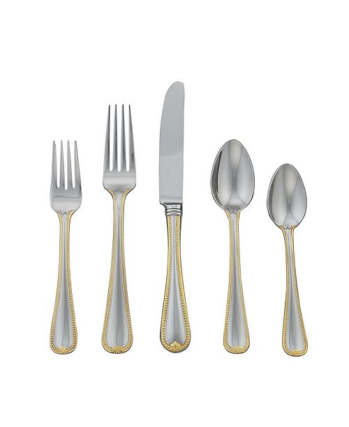 Gorham Lenox Vintage Jewel Gold 20PC Flatware Set, Service for 4