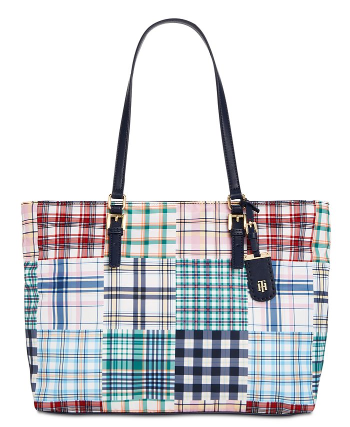Tommy Hilfiger Julia Plaid Patchwork Tote Macy's